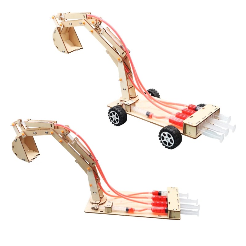 Science Diy Model - Escavatore idraulico fatto a mano Tecnologia